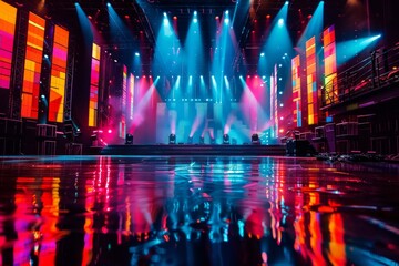 stage design before the start of a live show.