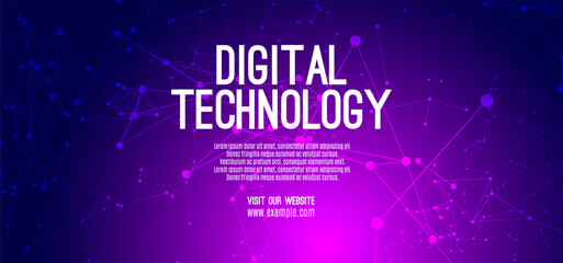 abstract digital technology futuristic circuit blue purple background, cyber science tech, innovatio
