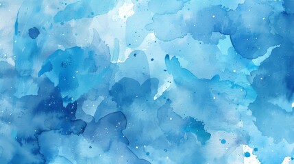 Watercolor blue brush background illustration generated by ai