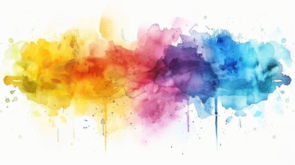 Wall Mural - Watercolor brush background illustration generated by ai