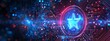 © Artlana - Abstract futuristic technology background with glowing star symbol