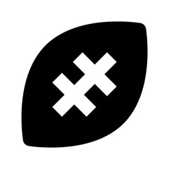 Sticker - football american rugby black glyph icon