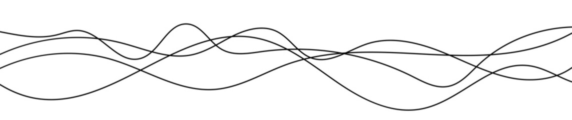 Thin curved wavy lines