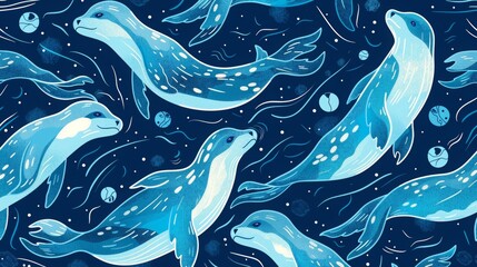 seal blue pattern, 16:9
