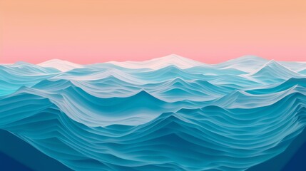 Wall Mural - Sea ocean wave background illustration generated by ai