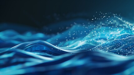 Sea ocean wave background illustration generated by ai