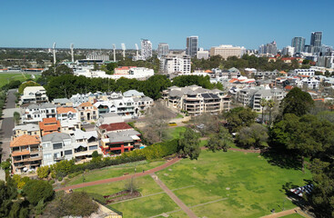 Wall Mural - Aerial view of Claise Brook and Mardalup Park in Perth