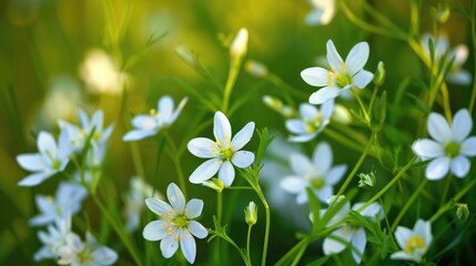 Wall Mural - Starwort flowers picture