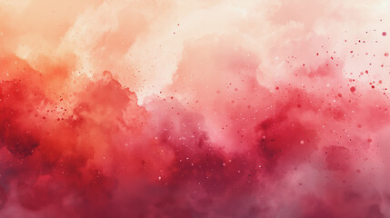 Poster - A red and white background with a red cloud in the middle