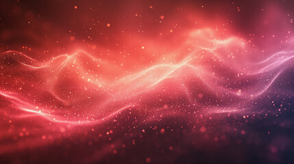 Poster - A red and pink background with a lot of white dots