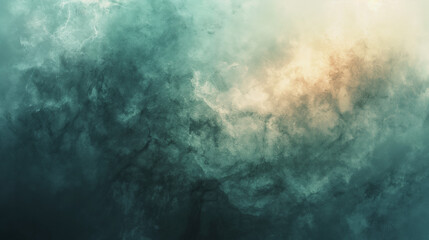Poster - A painting of a cloudy sky with a splash of yellow