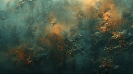 Poster - A blurry image of a rocky surface with a blue sky in the background