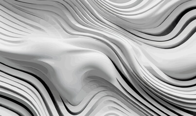 three-dimensional black white line wave art background knot structure