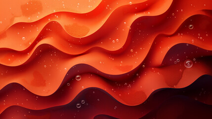 Poster - A painting of a wave with bubbles in the water