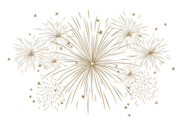 firework isolated on transparent background vector design illustration
