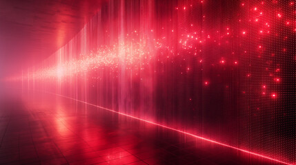 Poster - abstract red background in red larg room.