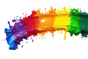 Wall Mural - rainbow colored paint powder splash isolated