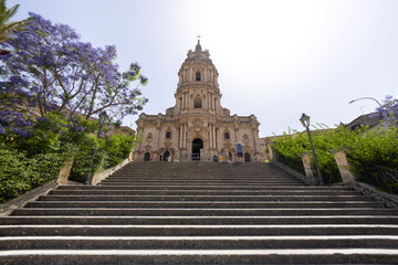 Wall Mural - MODICA, ITALY, JUNE 23, 2023 - Cathedral of Saint George in Modica, province of Ragusa, Sicily, Italy