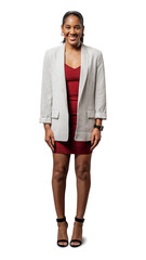 Poster - Happy woman in a blazer transparent png