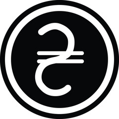 Wall Mural - ukrainian uah currency icon. hryvnia sign. ukraine currency hrivna symbol. flat style.