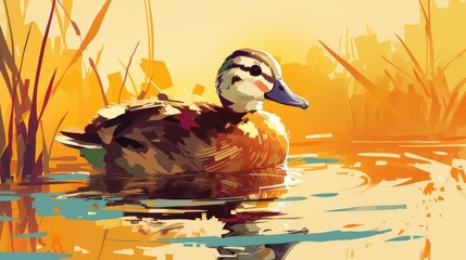 Canvas Print - Duck