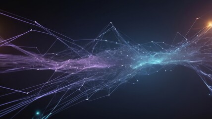 Poster - Abstract technology background of high speed global data transfer, ultra fast broadband and connection, digital cyber tech motion
