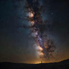 Wall Mural - Starry Night in the Milky Way Galaxy,Space,generative God creatio