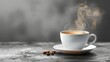 © Aytaj - A steaming cup of coffee with froth on a transparent background