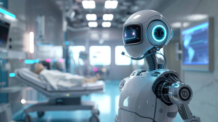 Poster - Futuristic Healthcare: Intelligent Robot Assisting with Medical Procedures in a High-Tech Hospital
