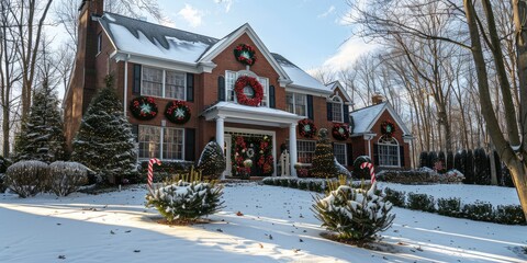 Wall Mural - house in winter