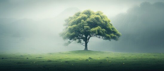 Poster - A blurred view on a tree. Creative banner. Copyspace image