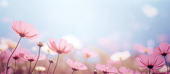 Aufkleber - Photo Picture of Beautiful Blooming Flower Background. Creative banner. Copyspace image