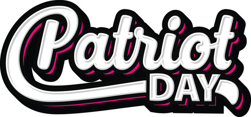 patriot day Hand Lettering Typography vector template