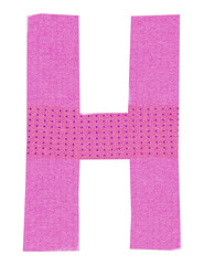 Poster - Letter H png cute paper cut alphabet, transparent background