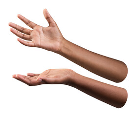 Poster - Hands grasping png sticker, transparent background