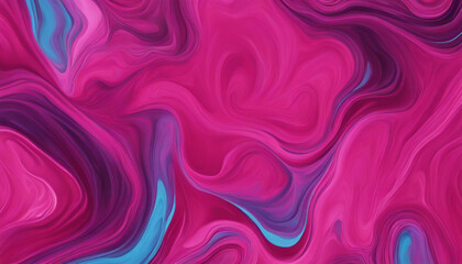 Poster - Magenta Colors Liquid Paints wallpaper