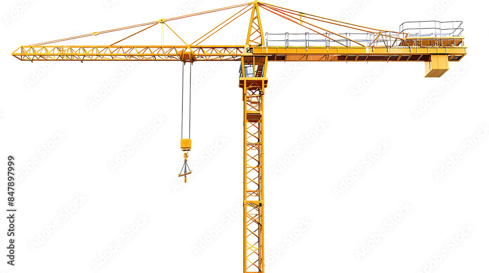 Tower crane for construction isolated on transparent background Stock ...