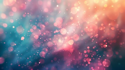 Poster - A dreamy abstract background with a blend of soft colors and bokeh light effects.