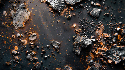 Poster - Scattered and isolated corroded metal surface