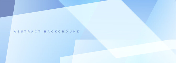 Light blue modern abstract wide banner with geometric shapes. Vector illustration abstract background.