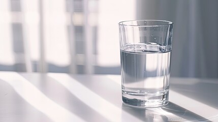 A glass of water for work on a white scene