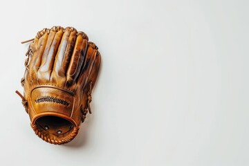 A Worn Leather Baseball Glove Ready for the Game