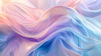 Poster - A serene abstract background with smooth, flowing curves in calming pastel shades.