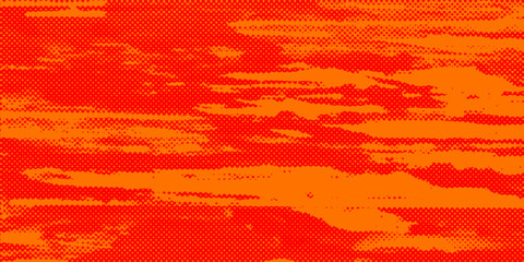 Poster - dots halftone orange color pattern gradient texture with technology digital background. dots pop art