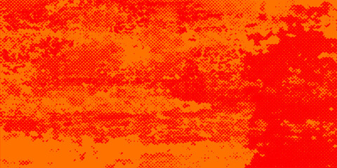 Poster - dots halftone orange color pattern gradient texture with technology digital background. dots pop art