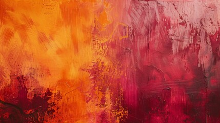 Poster - A textured abstract background featuring bold brush strokes in red and orange.