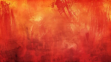 Poster - A textured abstract background featuring bold brush strokes in red and orange.