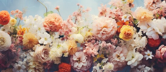 Poster - Summer flowers. Creative banner. Copyspace image
