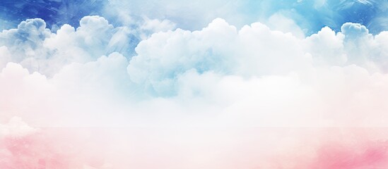 Aufkleber - Double exposure of cloud and sky of paper texture for background Abstract postcard nature art pastel style soft and blur focus. Creative banner. Copyspace image
