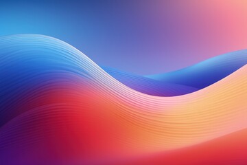 Poster - Blurred colored abstract gradient background, waves shape glowing in ultraviolet spectrum. Background for banner, backdrop or texture for 3D mapping